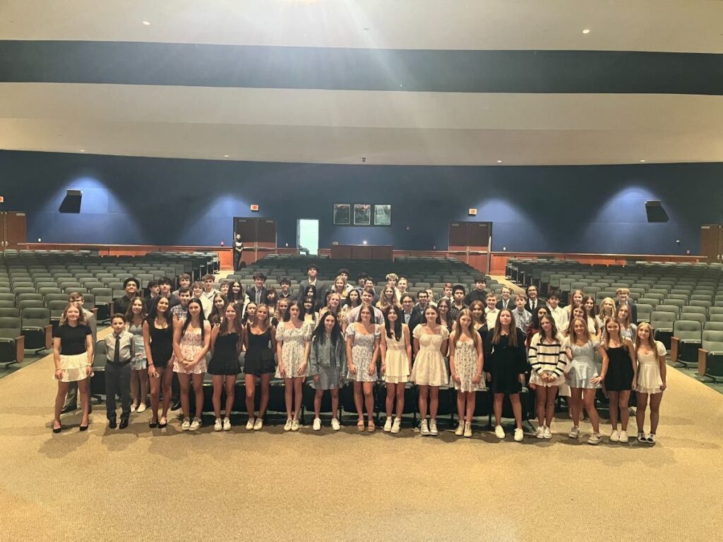 71 Westhampton Beach students were inducted into the Junior Honor Society